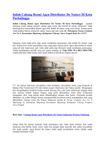 Inilah Cabang Resmi Agen Distributor De Nature Di Kota Purbalingga