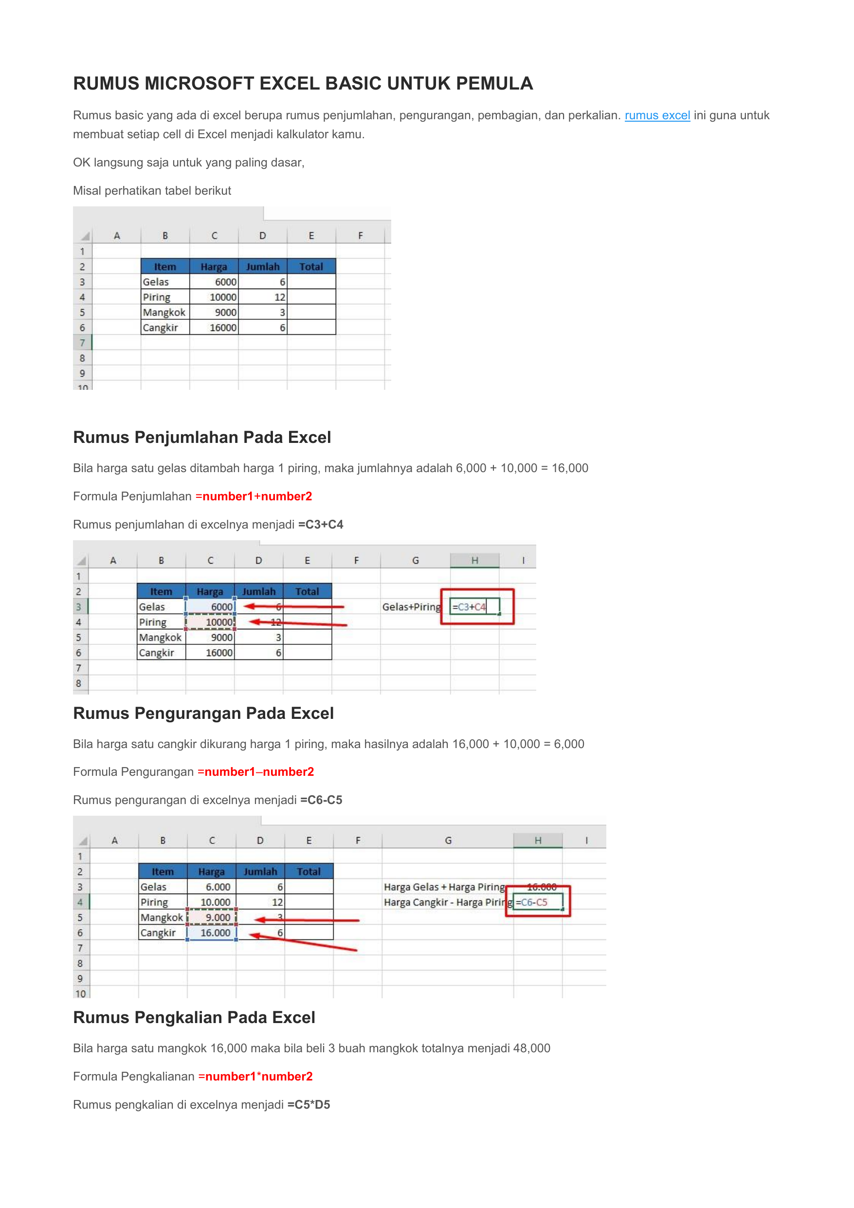 Rumus Microsoft Excel