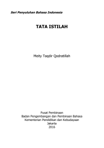 Buku Penyuluhan Tata Istilah