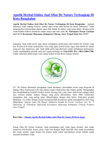 Apotik Herbal Online Jual Obat De Nature Terlengkap Di Kota Bangkalan
