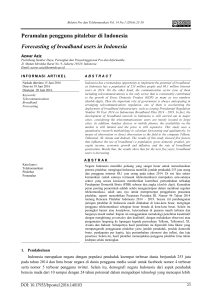 Peramalan Pengguna Pitalebar di Indonesia: Studi Forecasting