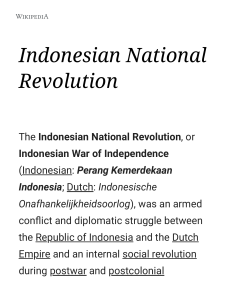 Indonesian National Revolution - Wikipedia
