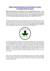 Inilah Alamat Distributor Jual Produk De Nature Terlengkap Di Kota Ngawi