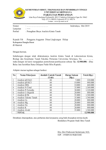 Surat Analisis kimia