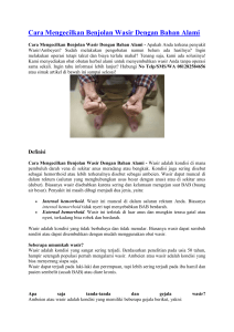 Cara Mengecilkan Benjolan Wasir Dengan Bahan Alami