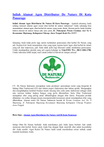 Inilah Alamat Agen Distributor De Nature Di Kota Ponorogo