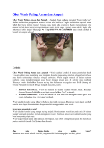 Obat Wasir Paling Aman dan Ampuh