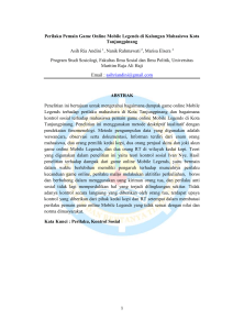 Dampak Mobile Legends pada Perilaku Mahasiswa