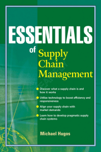 - - - Wiley - Essentials of Supply Chain Management