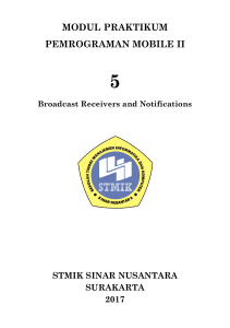 Modul 5 - Broadcast Receivers and Notifications