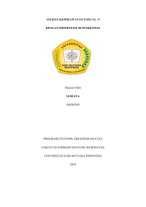 Asuhan Keperawatan Hipertensi di Puskesmas