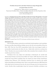 Perubahan Konsepsi Siswa pada Materi Stoikiometri dengan Menggunakan  Conceptual Change Text (CCT)