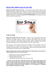 Harga Obat Sipilis Gang Jie Gho Siah