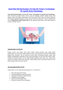 Jual Obat Herbal Kanker Serviks De Nature Terlengkap Di Apotik Kota Palembang