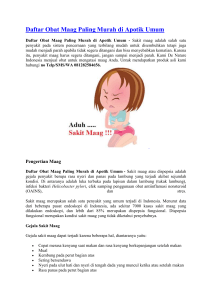 Daftar Obat Maag Paling Murah di Apotik Umum