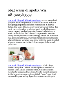 obat wasir di apotik WA 081322563559