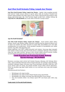 Jual Obat Kutil Kelamin Paling Ampuh dan Manjur