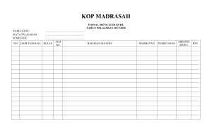 JURNAL MENGAJAR GURU