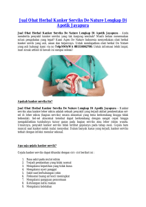 Jual Obat Herbal Kanker Serviks De Nature Lengkap Di Apotik Jayapura