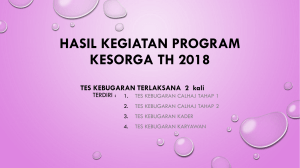 Hasil Kegiatan Program Kesorga 2018 Puskesmas Seyegan