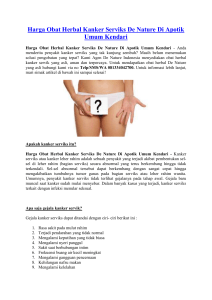 Harga Obat Herbal Kanker Serviks De Nature Di Apotik Umum Kendari