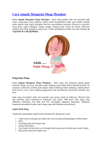 Cara Ampuh Mengatasi Maag Menahun