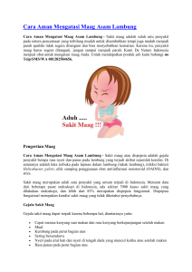 Cara Aman Mengatasi Maag Asam Lambung