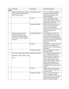 Medical Resume Completeness: Hospital Staff Interviews