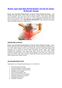 Resmi! Agen Jual Obat Herbal Kanker Serviks De Nature Di Daerah Sorong