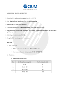 General Instruction Assignment