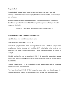 Definisi dan Sejarah Hadis: Panduan Pendidikan