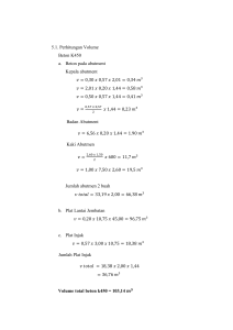 Pengiraan Isipadu Pembinaan Jambatan