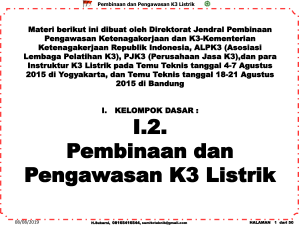 Pelatihan dan Pengawasan K3 Listrik