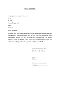 PAKTA INTEGRITAS CALON PESERTA PLPG 2017