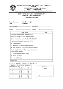 Borang Penilaian Ujian Komprehensif Pengurusan Universiti Negeri Makassar