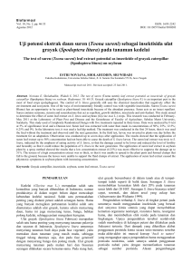 Ekstrak Daun Suren Sebagai Insektisida Ulat Grayak