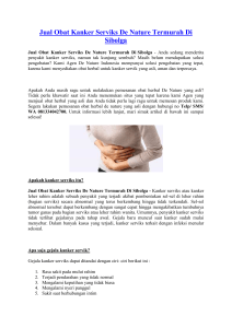 Jual Obat Kanker Serviks De Nature Termurah Di Sibolga