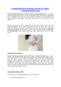 Produk Obat Herbal Kanker Serviks De Nature Termurah Di Kota Tual