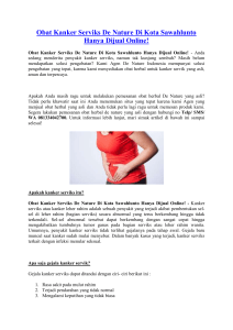 Obat Kanker Serviks De Nature Di Kota Sawahlunto Hanya Dijual Online!