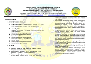 LOMPER SEBAR JANTEN IV: Lomba PMR SMP/SMA Jawa Barat, DKI, Banten 2019