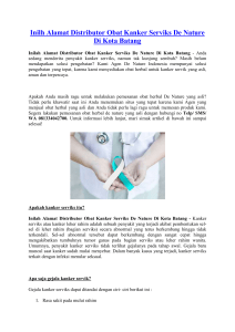 Inilah Alamat Distributor Obat Kanker Serviks De Nature Di Kota Batang