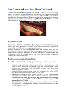 Obat Penurun Kolesterol Yang Murah Tapi Ampuh
