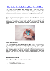 Obat Kanker Serviks De Nature Dijual Online Di Blora