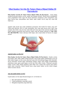 Obat Kanker Serviks De Nature Hanya Dijual Online Di Purwokerto