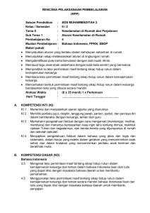 RPP Keselamatan di Rumah Kelas 2 SD