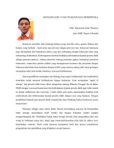 MENJADI GURU YANG HUMANIS DAN BERBHINEKA