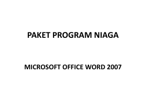 BAG 1 Mengenal Ms Office Word 2007