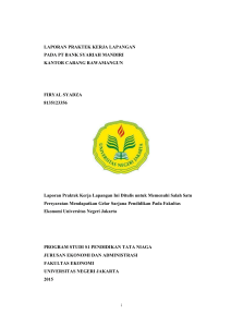 Laporan PKL di Bank Syariah Mandiri Rawamangun