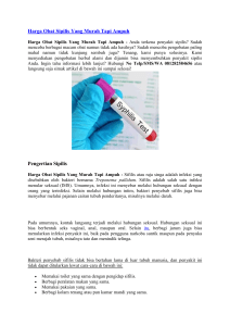 Harga Obat Sipilis Yang Murah Tapi Ampuh
