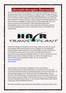 Alternativtherapien Haarausfall